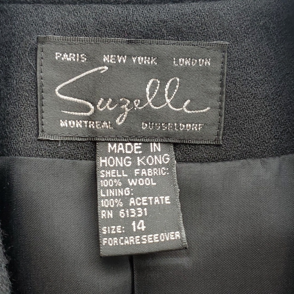 Suzelle Vintage 90s Black Colorful Alphabet Number Theatrical Blazer 14 Pristine - Picture 3 of 7